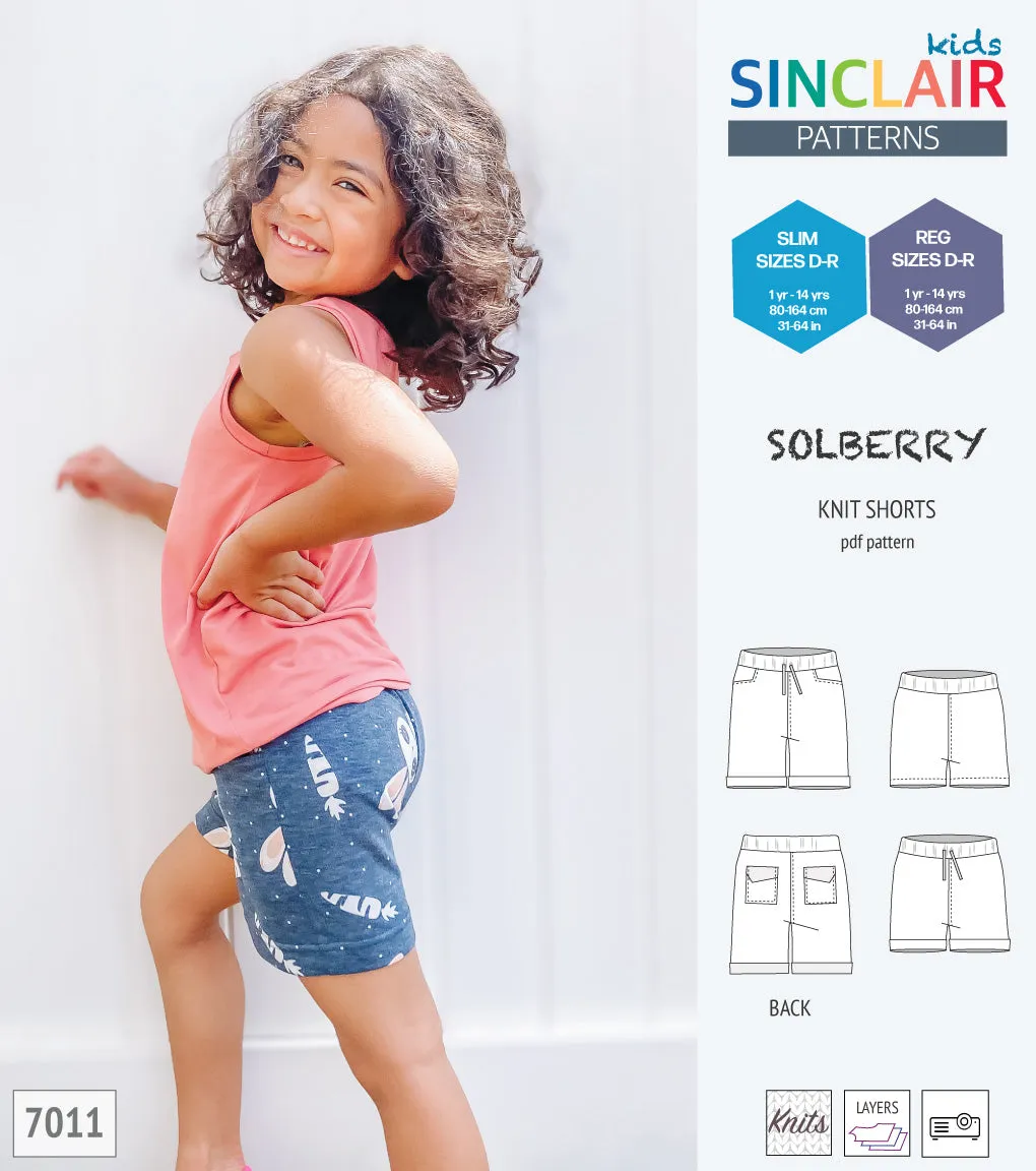Solberry knit shorts for children (PDF)