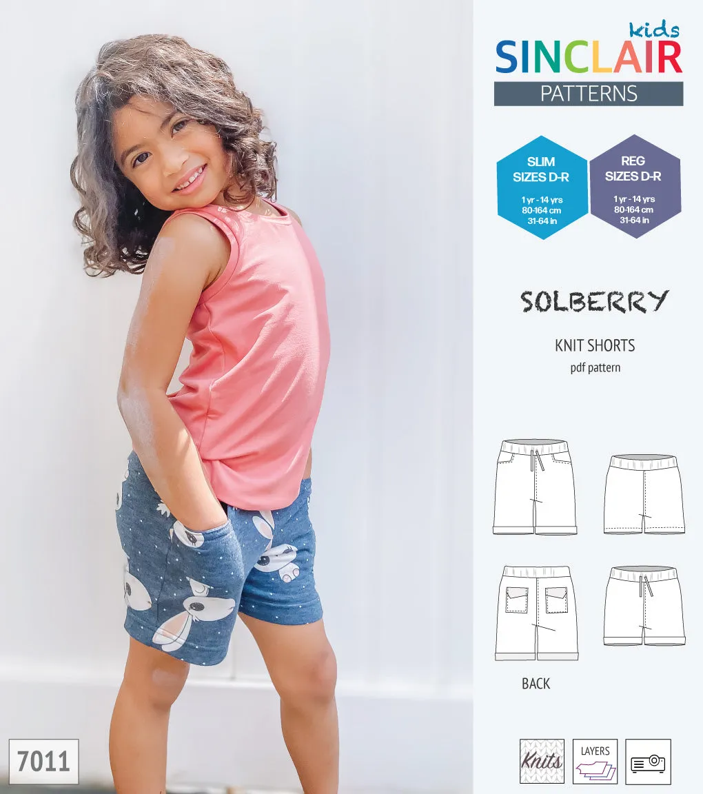 Solberry knit shorts for children (PDF)