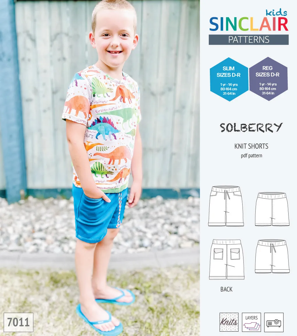 Solberry knit shorts for children (PDF)