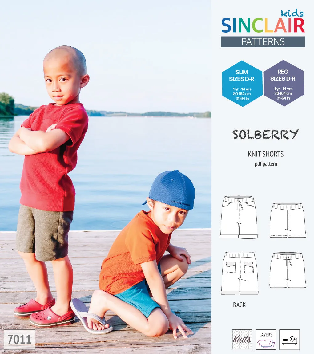 Solberry knit shorts for children (PDF)