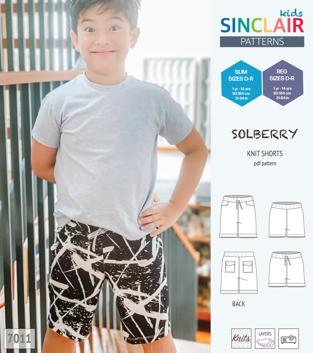 Solberry knit shorts for children (PDF)