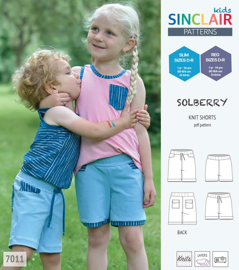Solberry knit shorts for children (PDF)