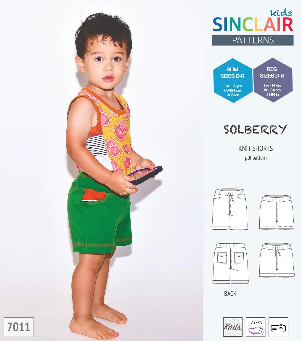 Solberry knit shorts for children (PDF)