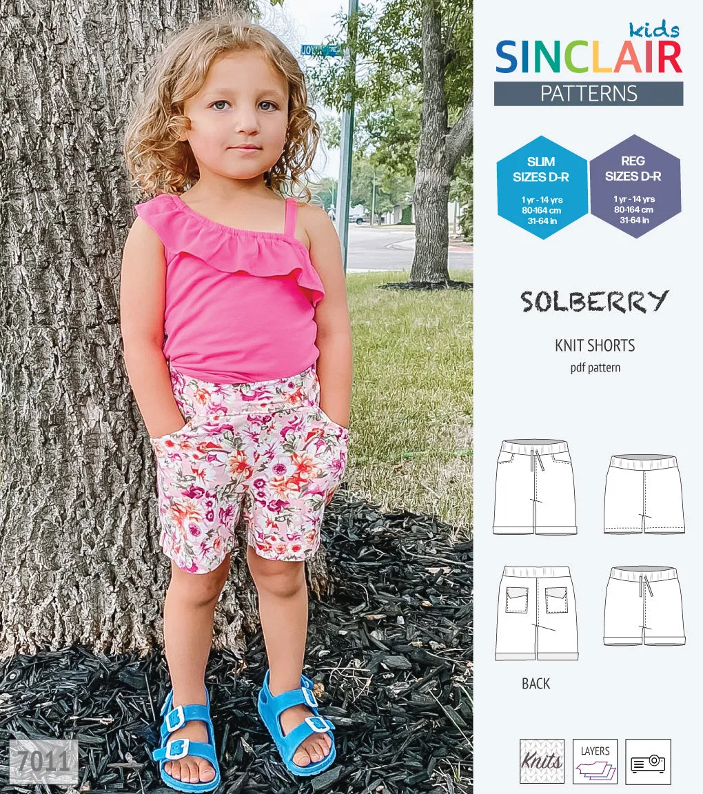 Solberry knit shorts for children (PDF)