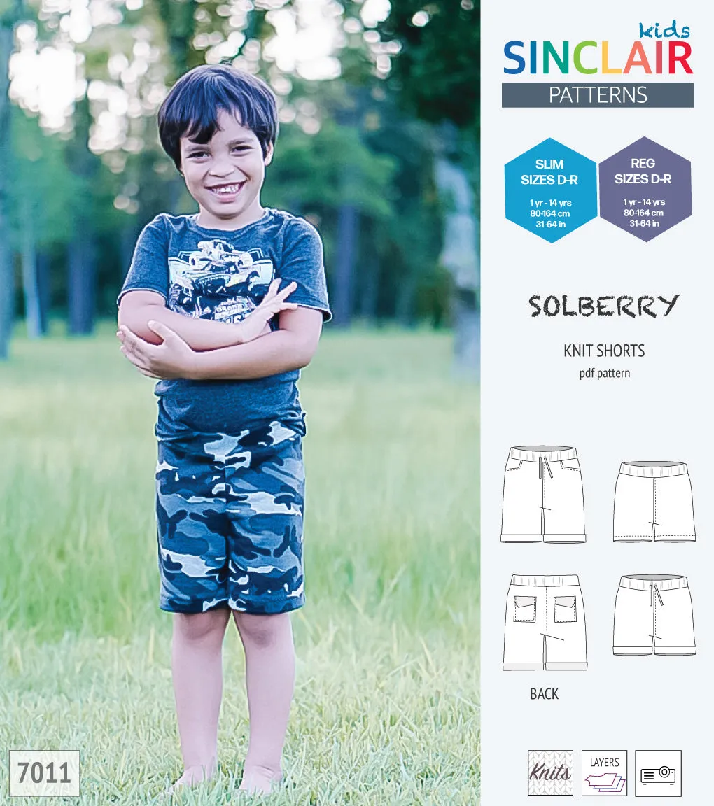Solberry knit shorts for children (PDF)