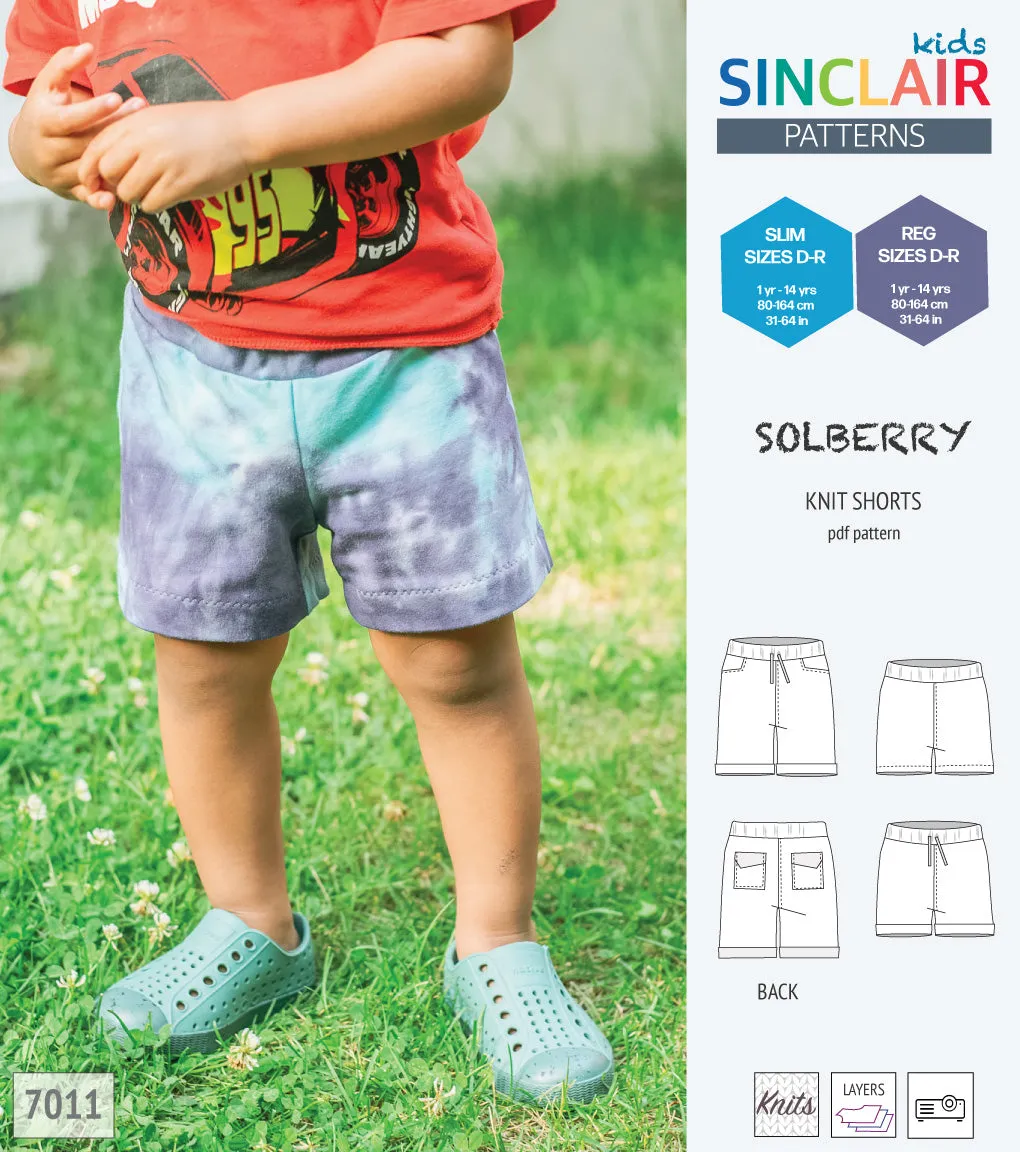 Solberry knit shorts for children (PDF)