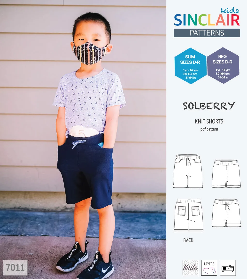 Solberry knit shorts for children (PDF)