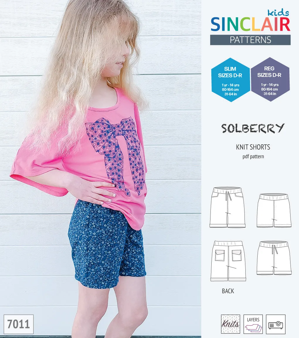 Solberry knit shorts for children (PDF)