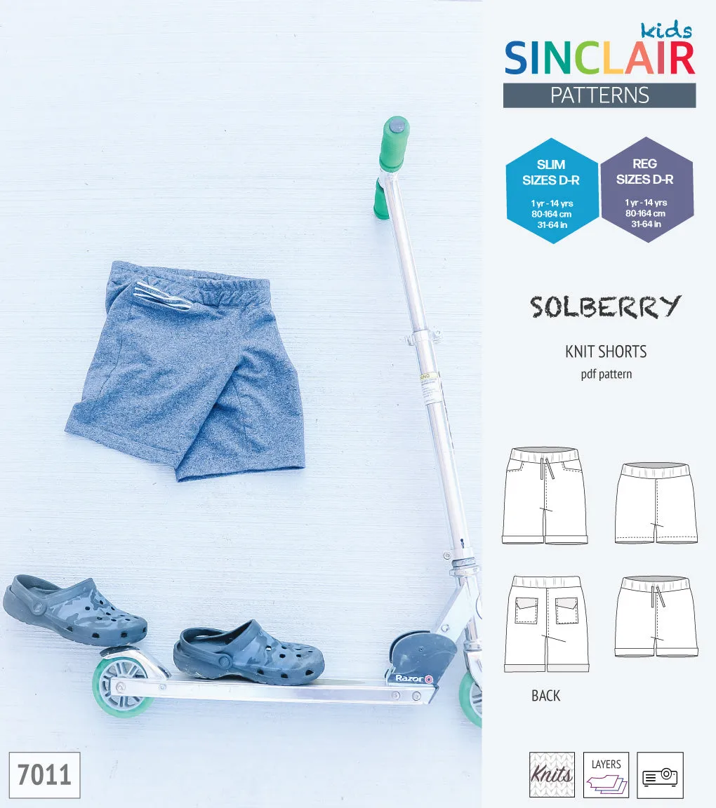 Solberry knit shorts for children (PDF)