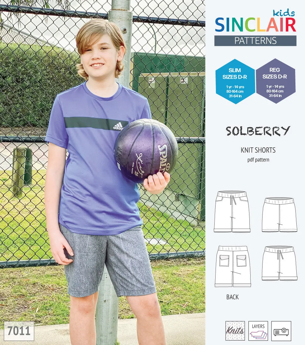 Solberry knit shorts for children (PDF)