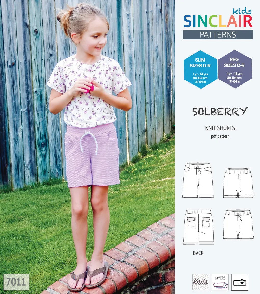 Solberry knit shorts for children (PDF)