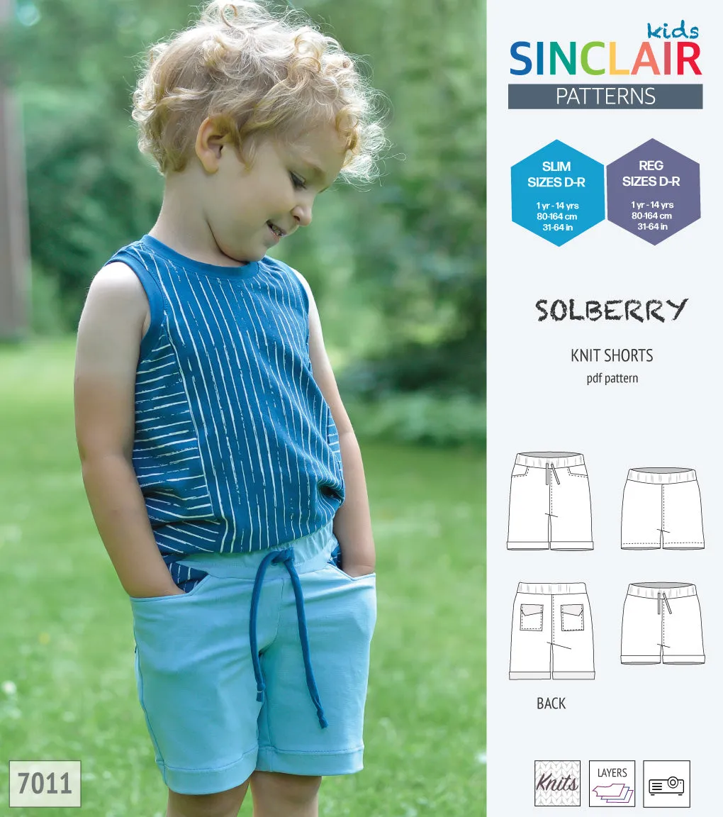 Solberry knit shorts for children (PDF)