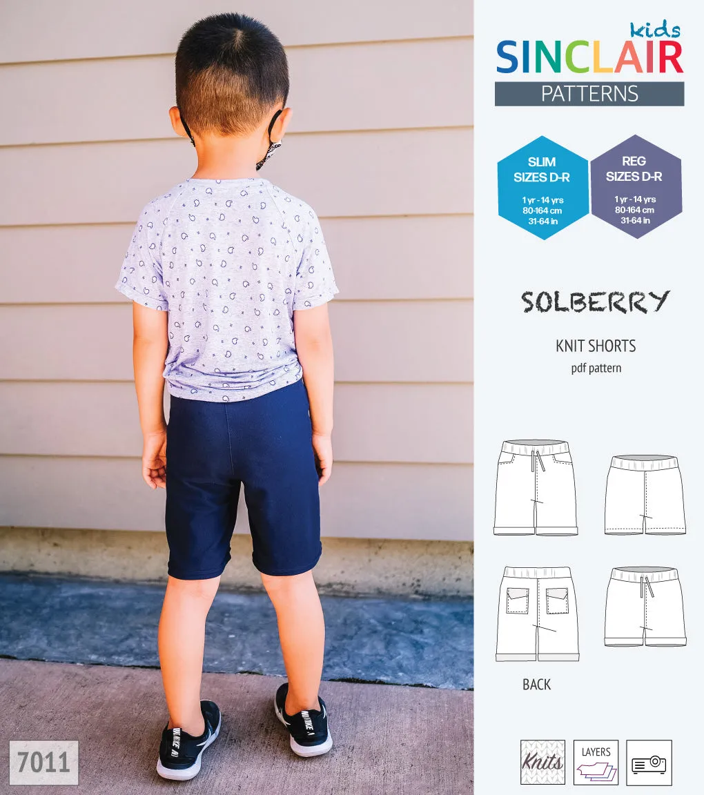 Solberry knit shorts for children (PDF)
