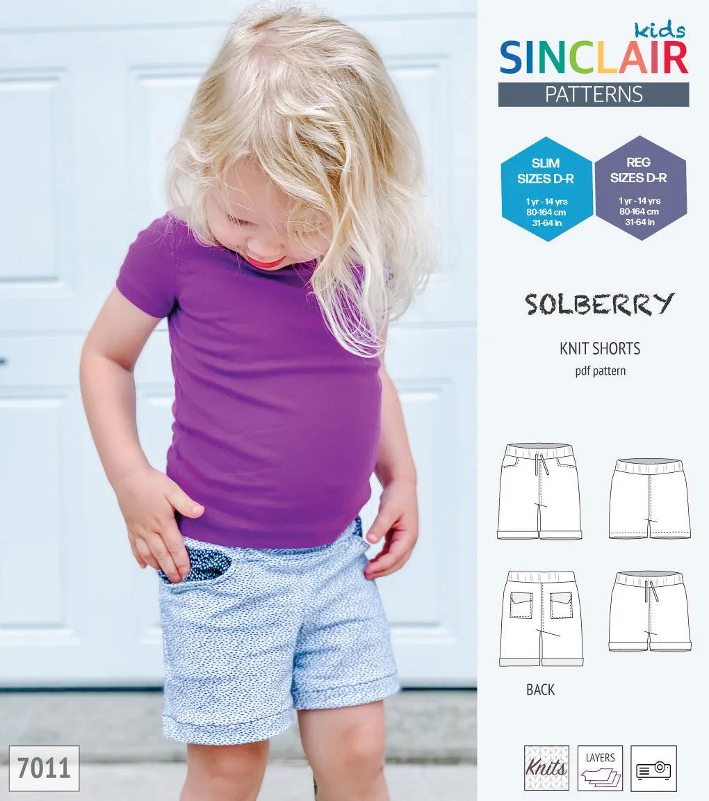 Solberry knit shorts for children (PDF)