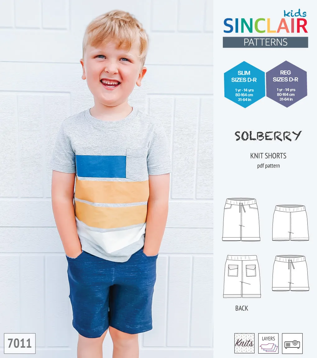 Solberry knit shorts for children (PDF)