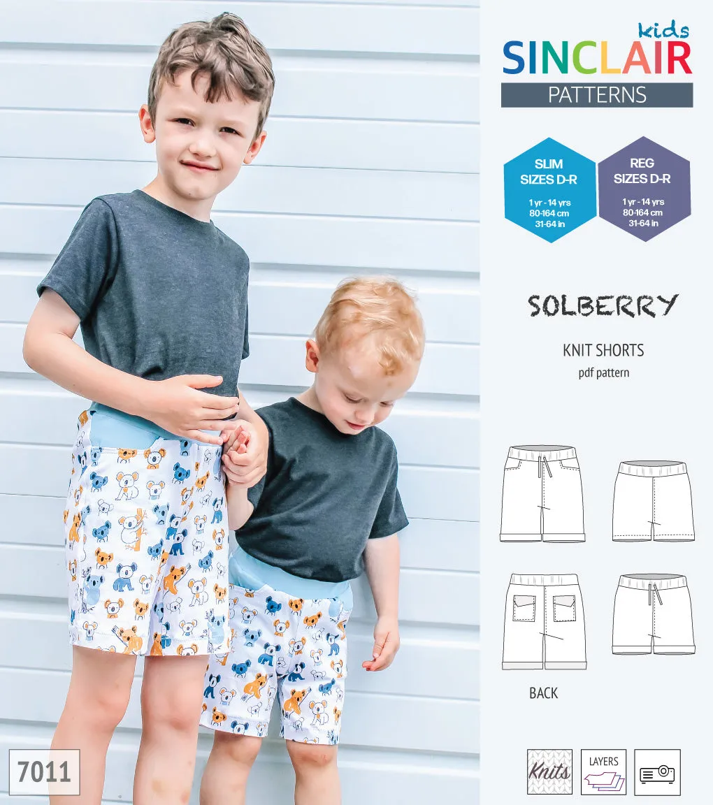 Solberry knit shorts for children (PDF)