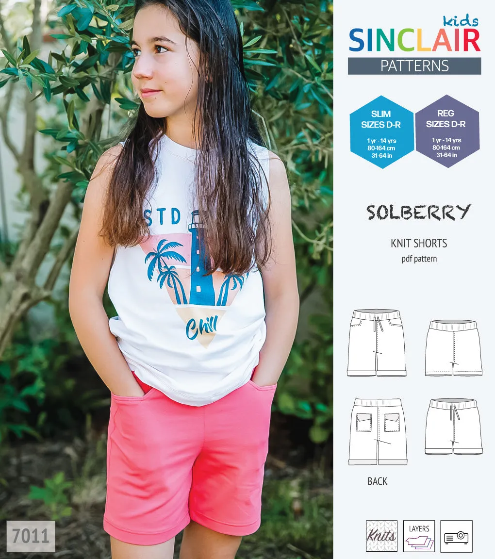 Solberry knit shorts for children (PDF)