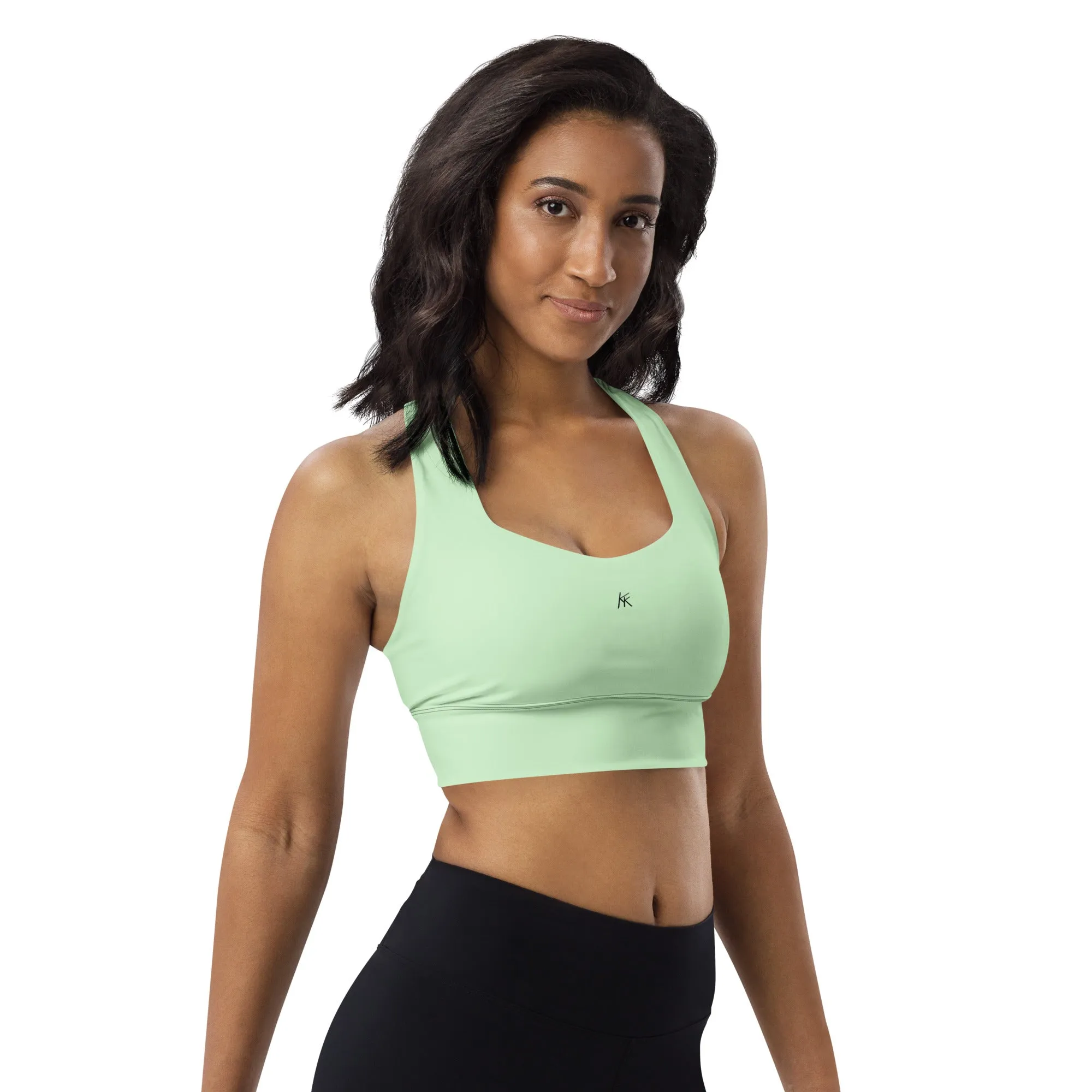 Solid color Longline Sports Bra