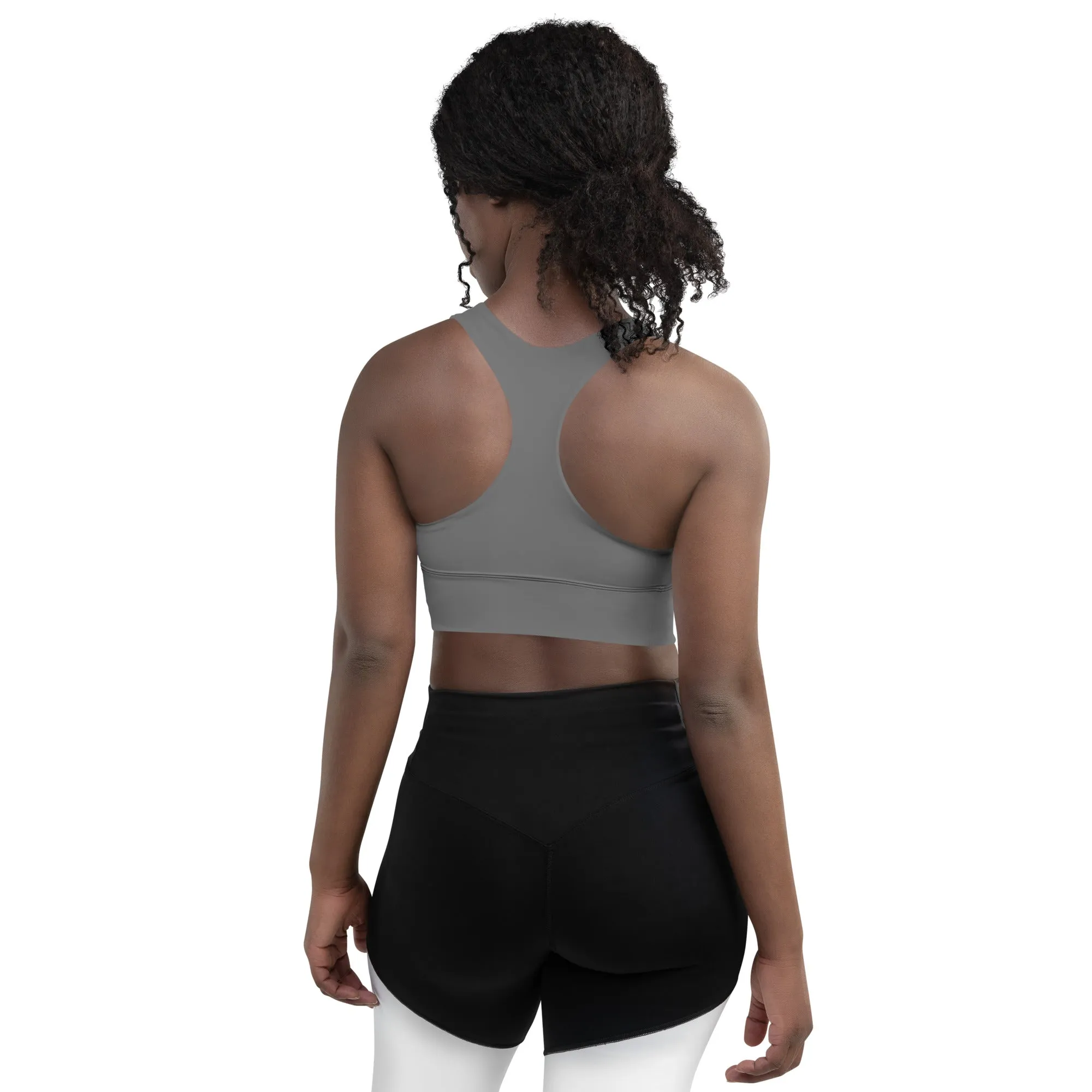Solid color Longline Sports Bra