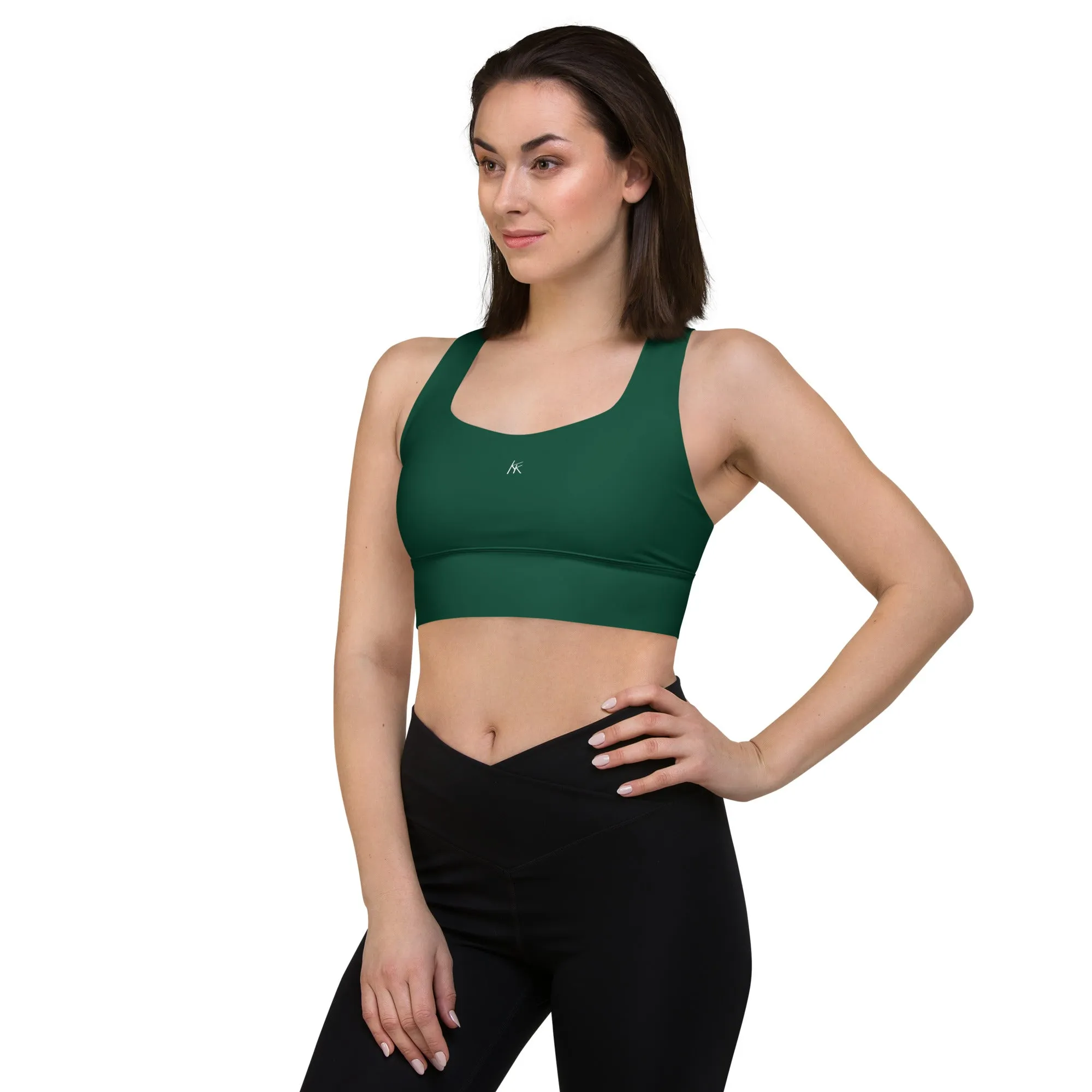 Solid color Longline Sports Bra