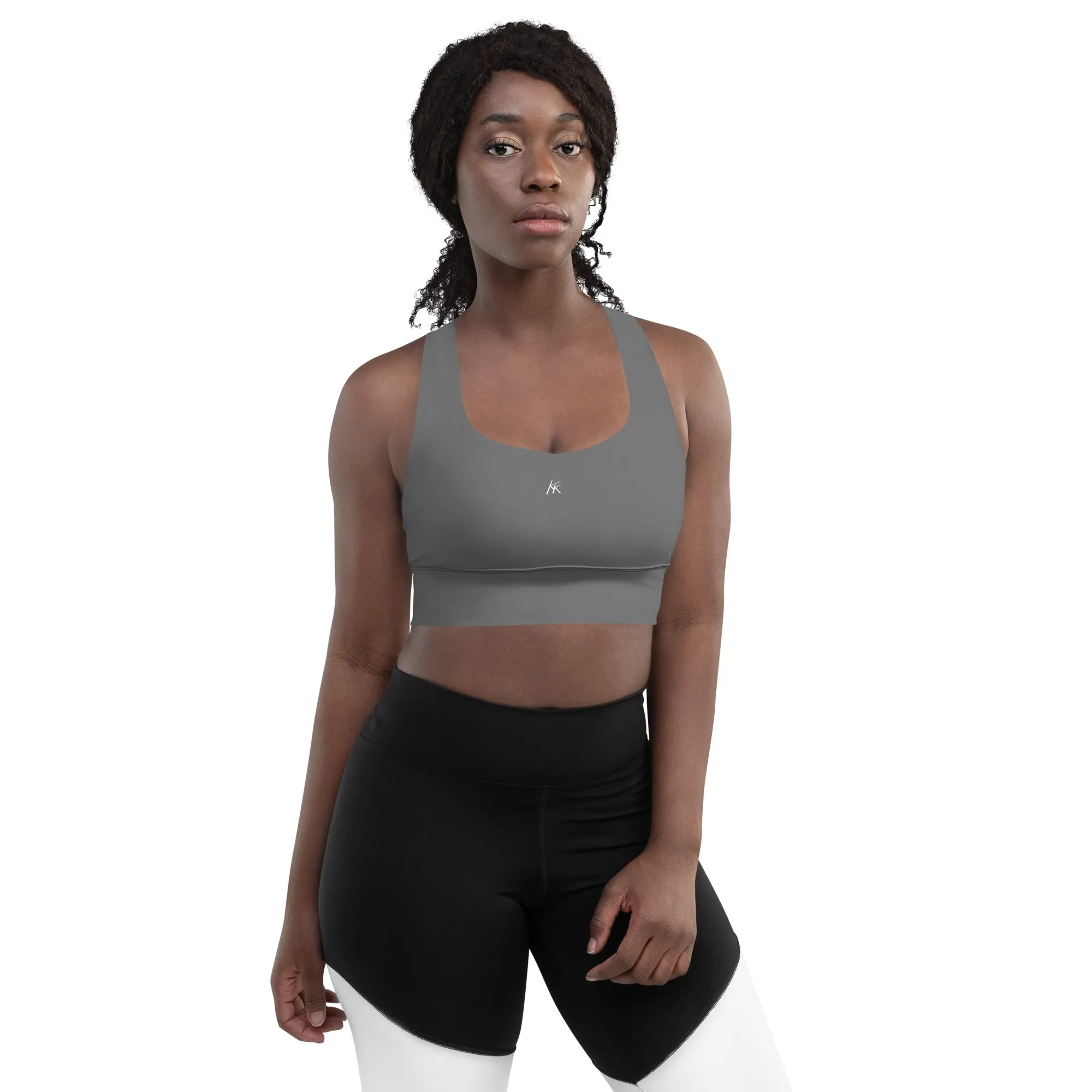 Solid color Longline Sports Bra
