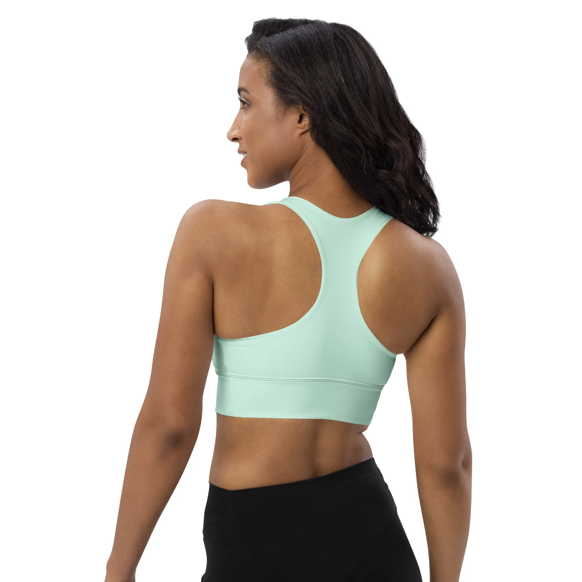 Solid color Longline Sports Bra