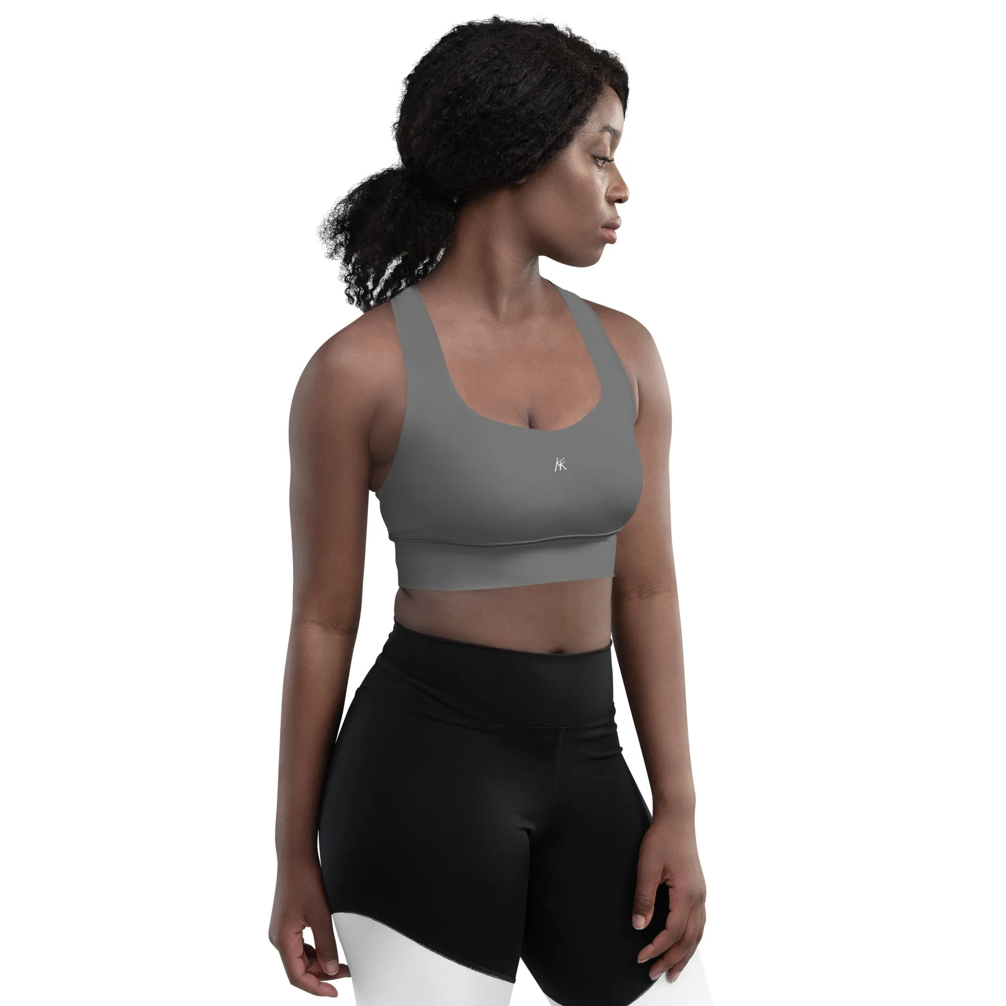 Solid color Longline Sports Bra