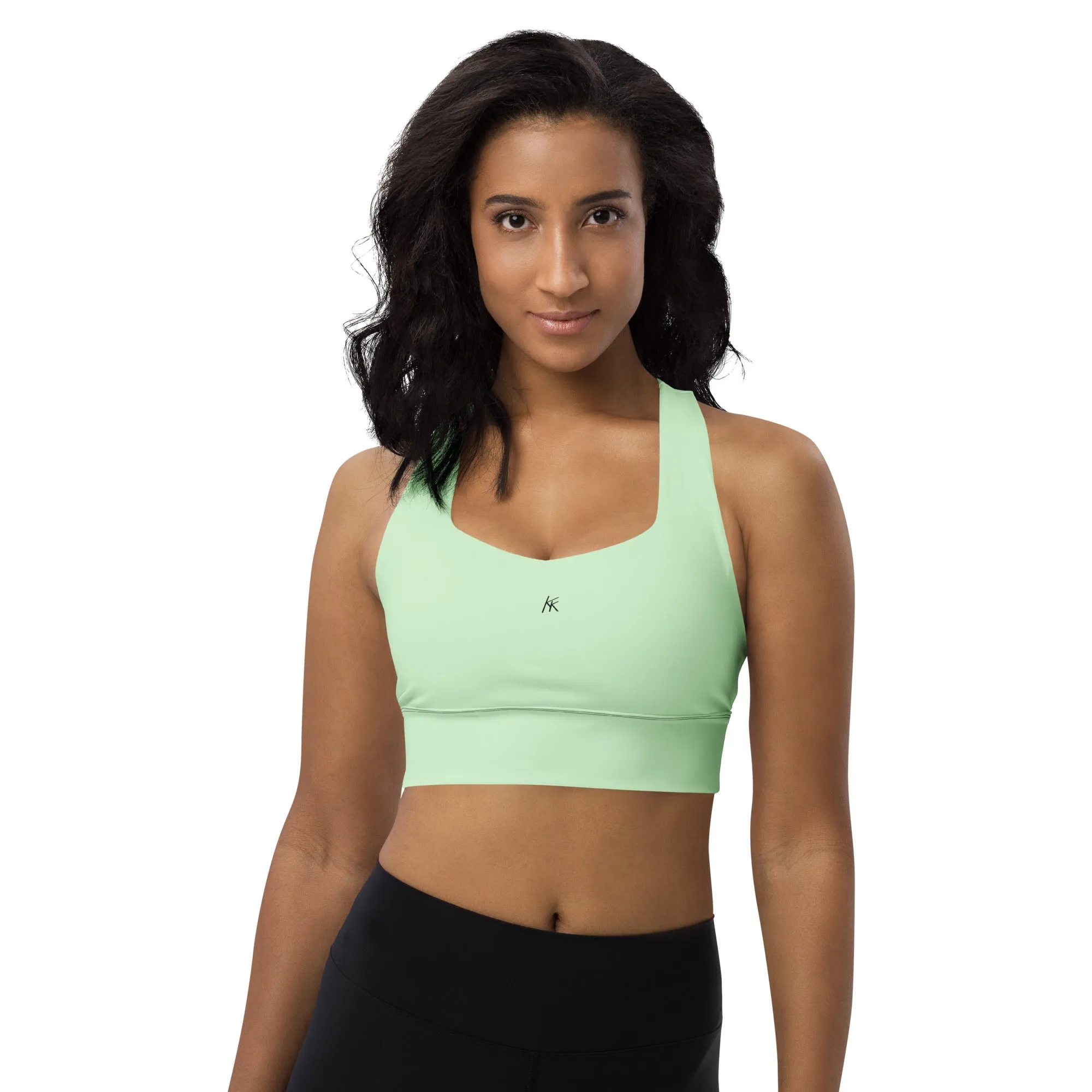 Solid color Longline Sports Bra