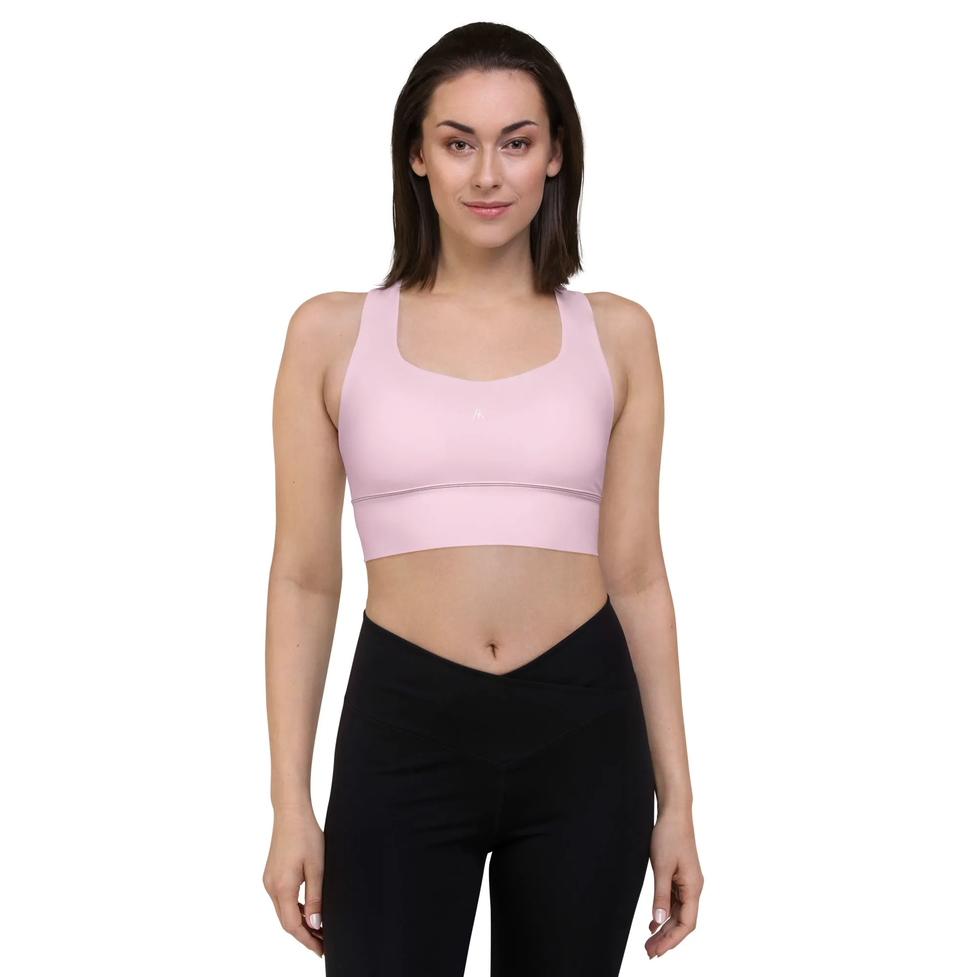 Solid color Longline Sports Bra