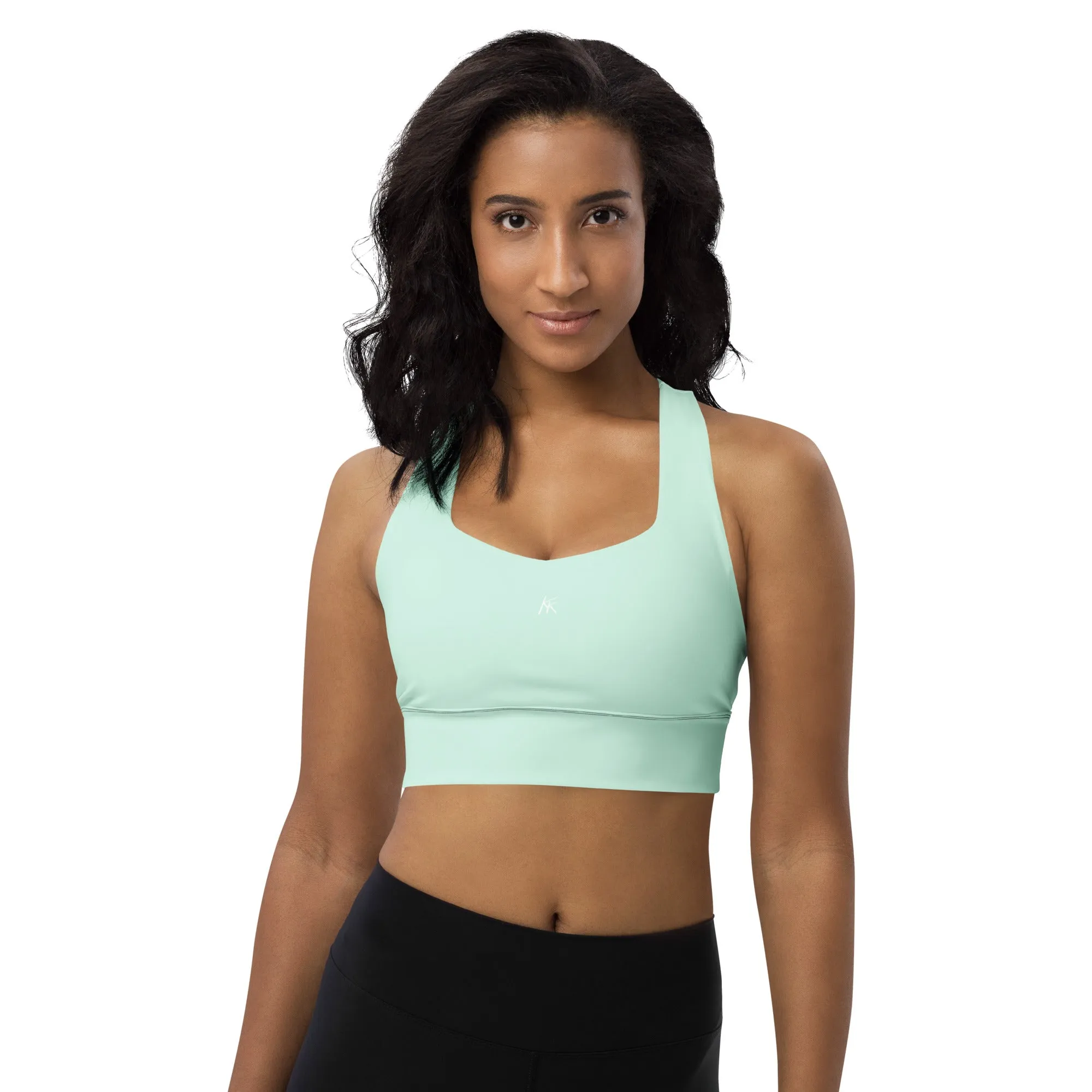 Solid color Longline Sports Bra