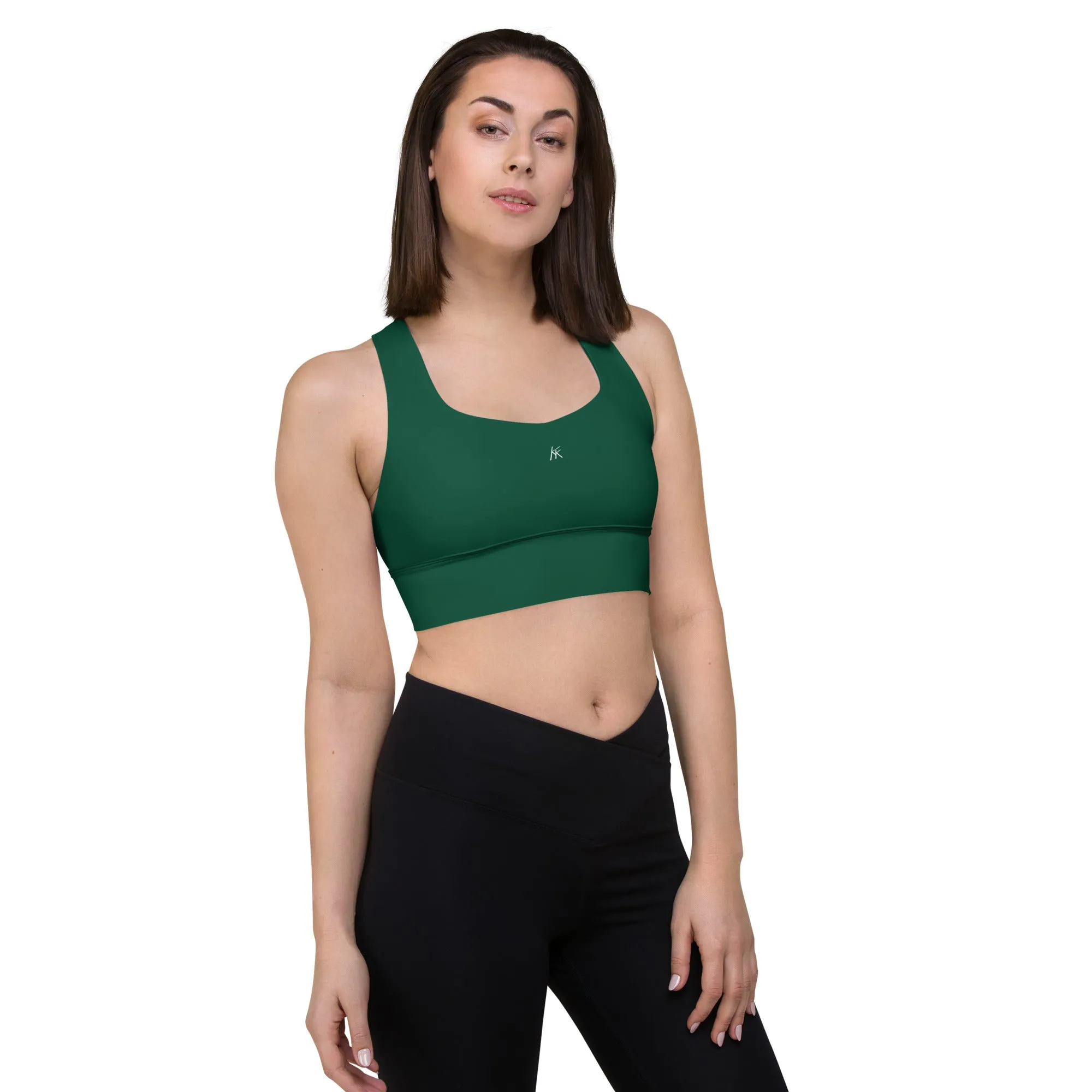 Solid color Longline Sports Bra