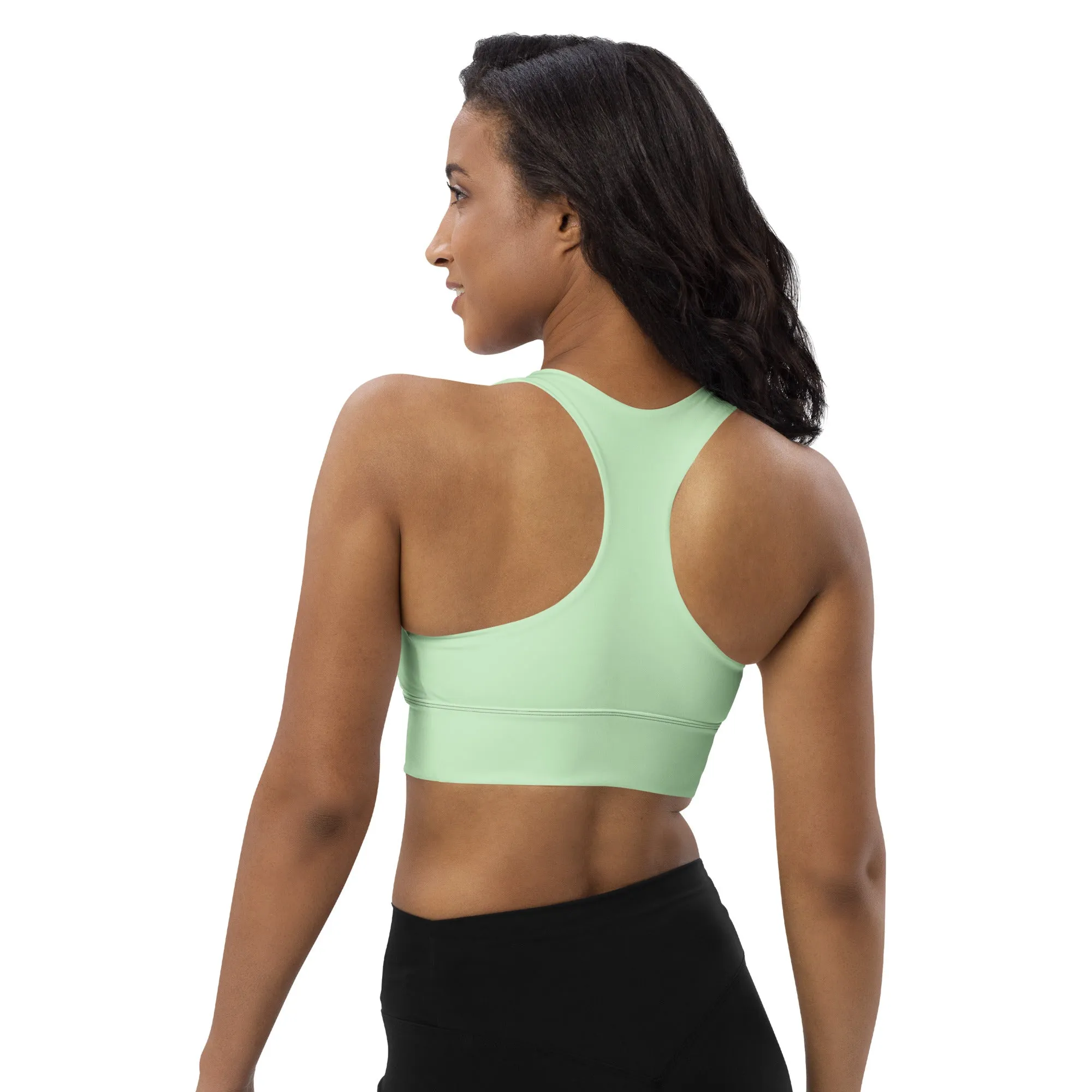 Solid color Longline Sports Bra