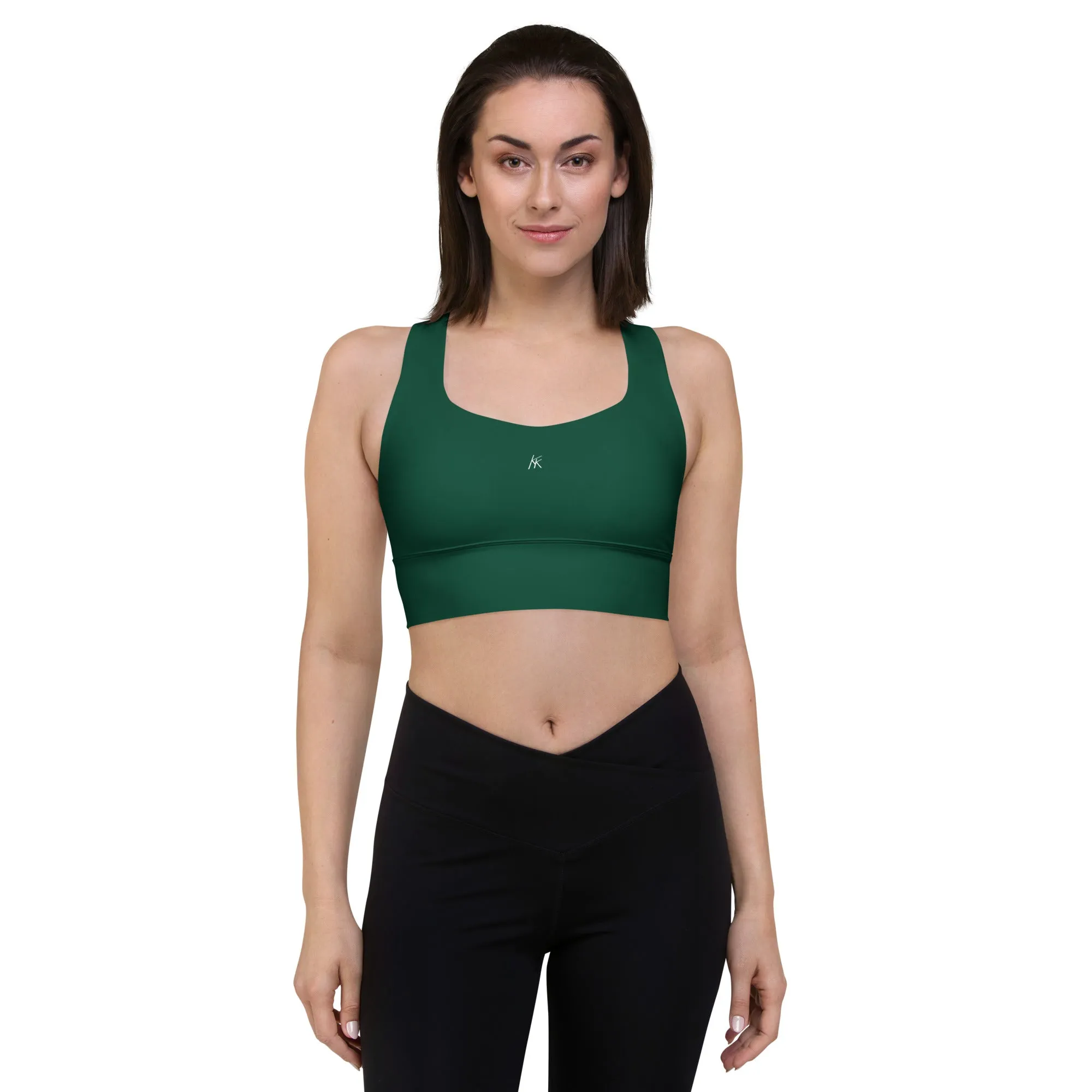 Solid color Longline Sports Bra