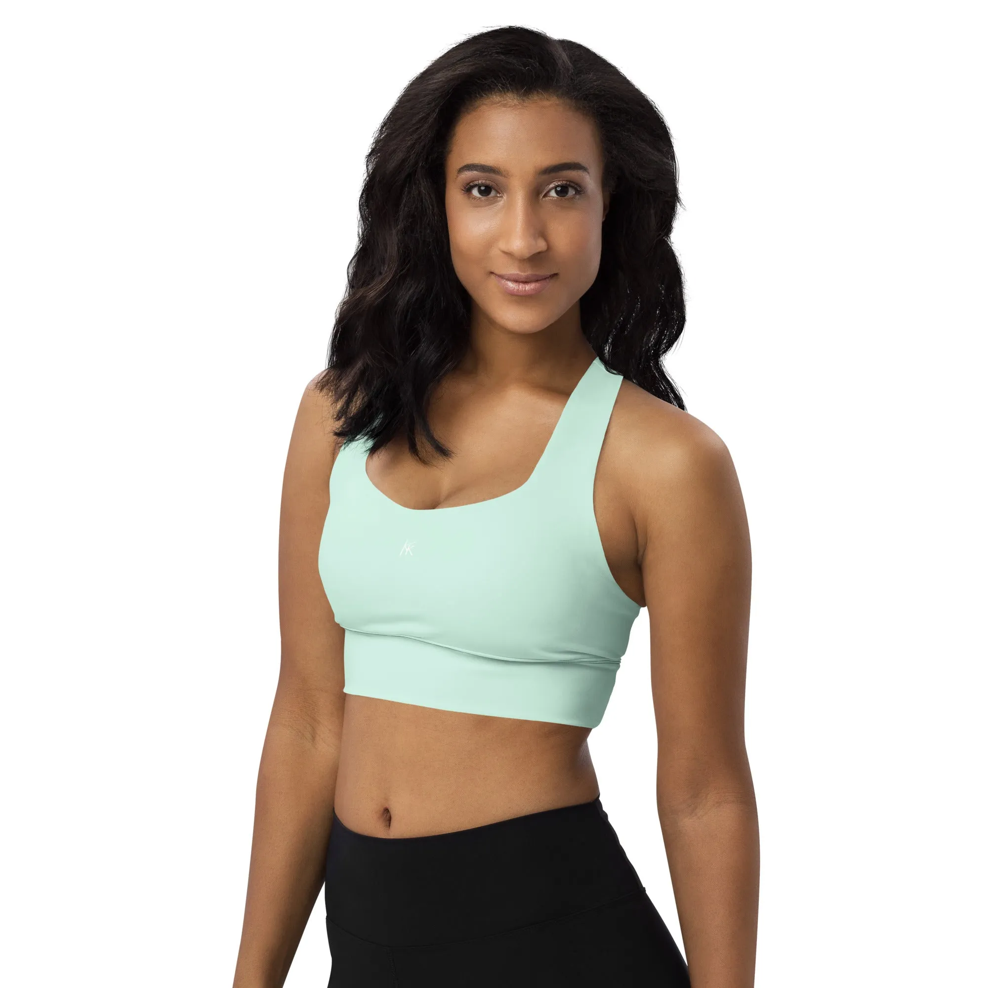 Solid color Longline Sports Bra