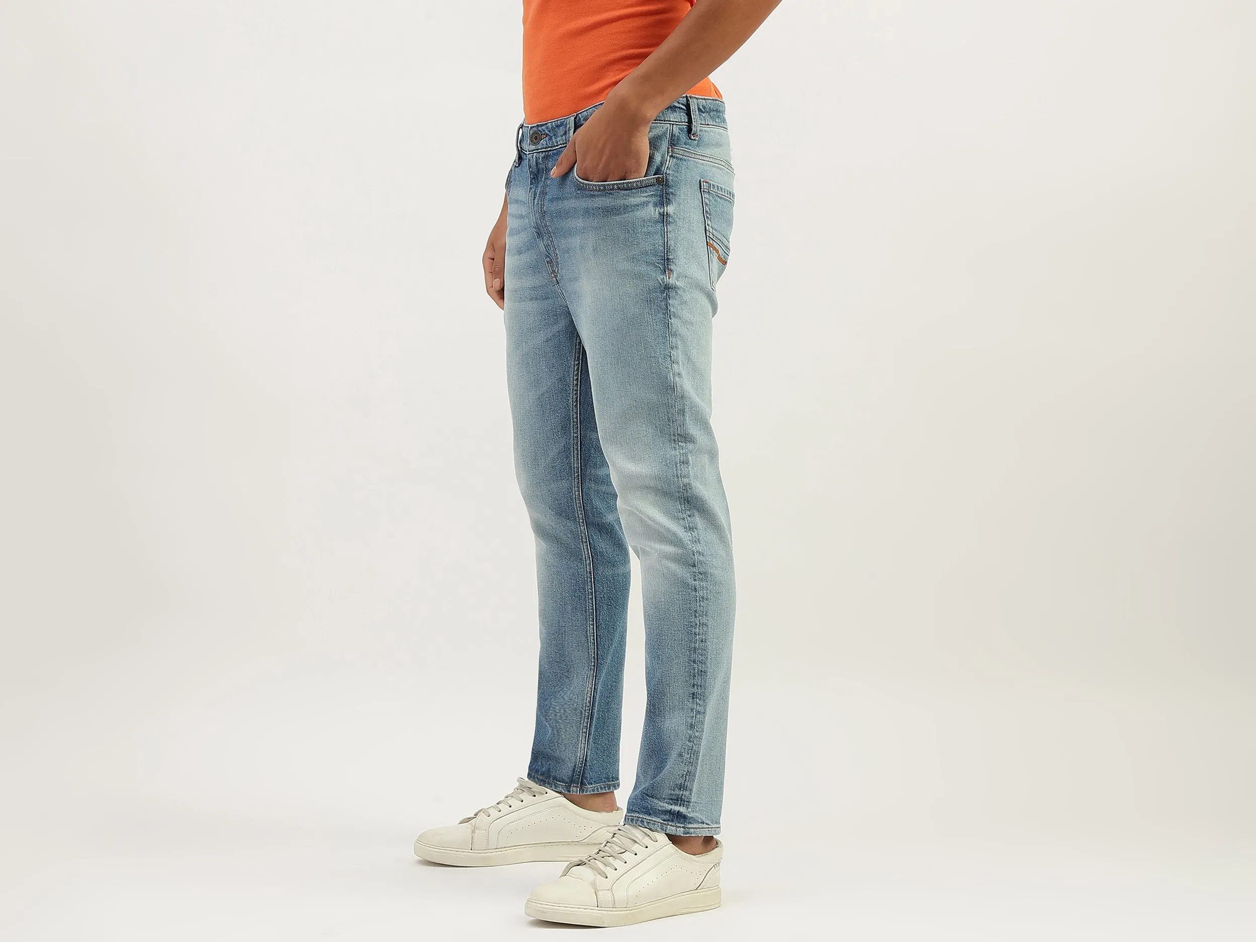 Solid Low Crotch Fit Jeans
