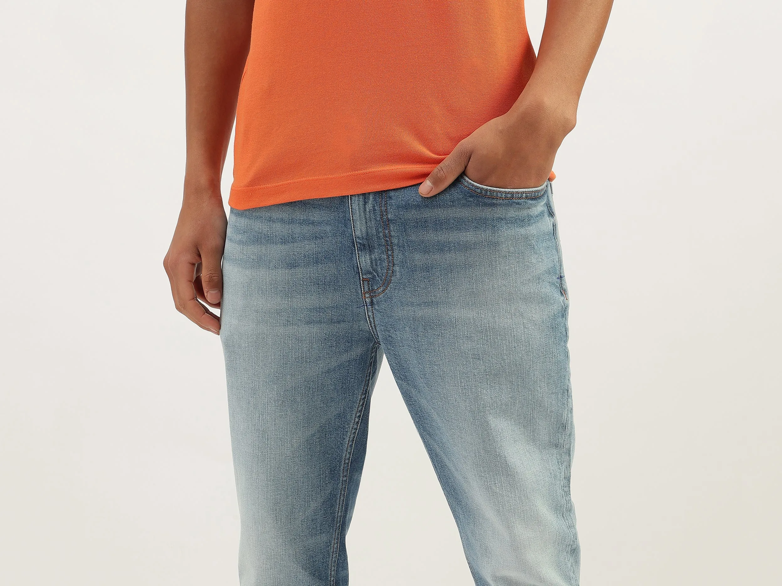 Solid Low Crotch Fit Jeans
