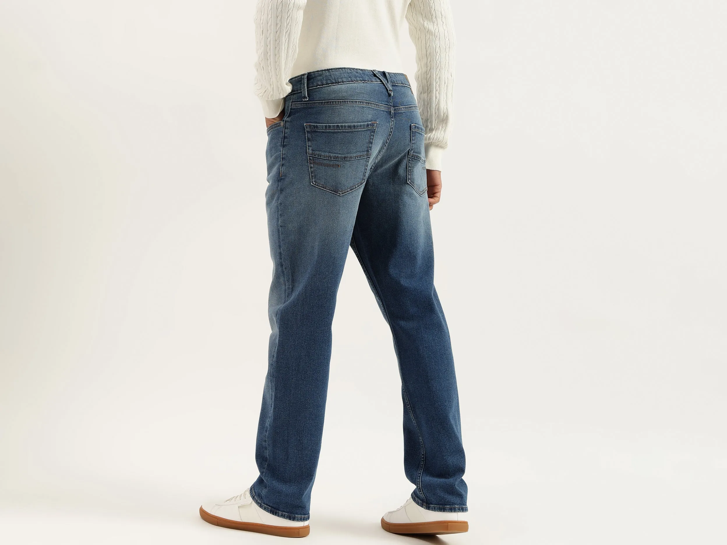 Solid Relaxed Fit Jeans
