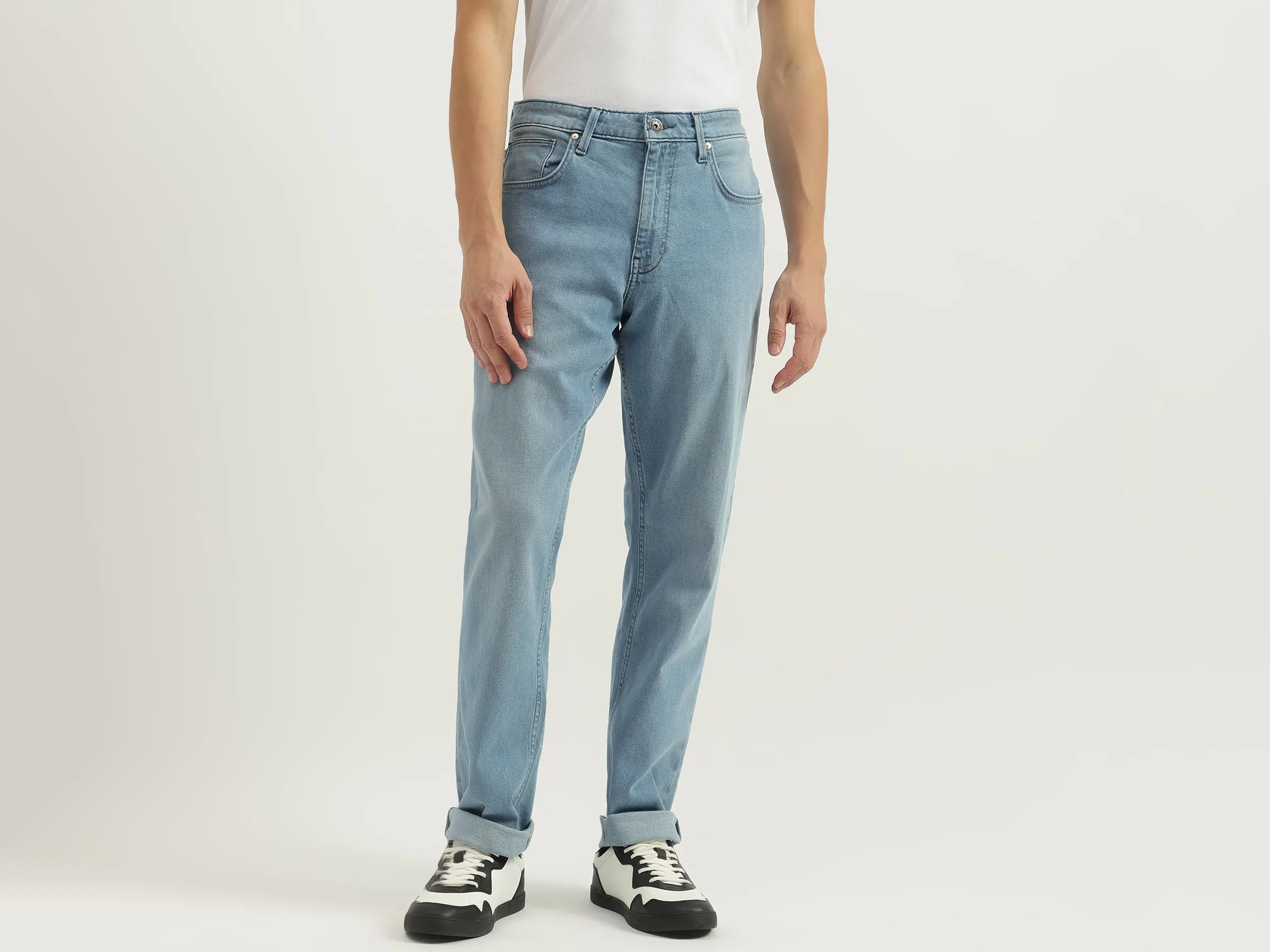 Solid Relaxed Fit Jeans
