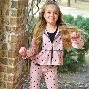 Sophie’s Sweet Heart leggy Hoodie set rts (2, &16 only)