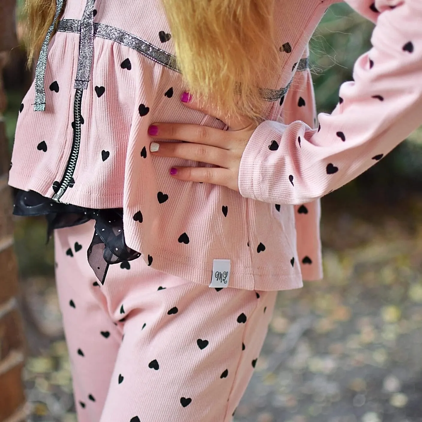 Sophie’s Sweet Heart leggy Hoodie set rts (2, &16 only)