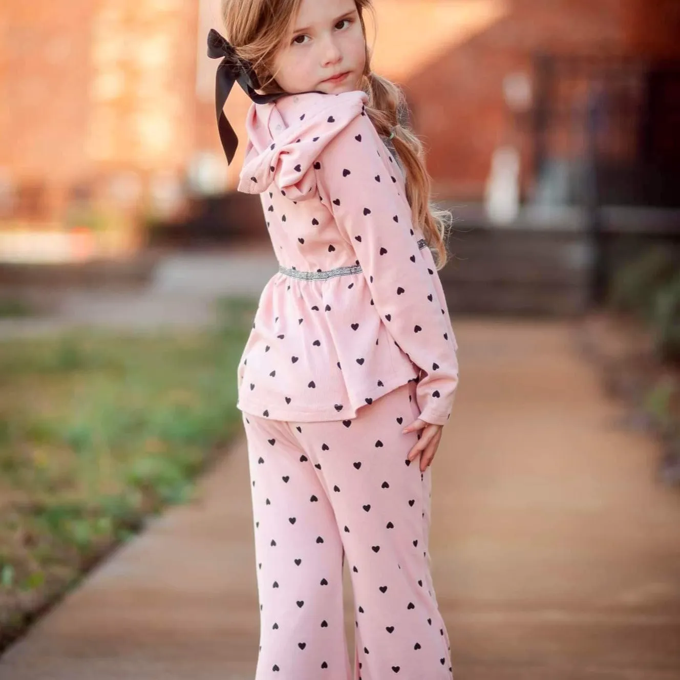Sophie’s Sweet Heart leggy Hoodie set rts (2, &16 only)