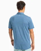 SOUTHERN TIDE DRIVER NEARSHORE STRIPED PERFORMANCE POLO SHIRT - BLUE RIDGE