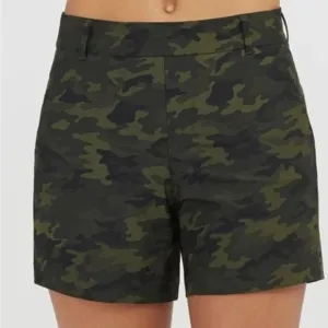 Spanx Small Shorts Sunshine Shorts 4” in Green Camo NWT