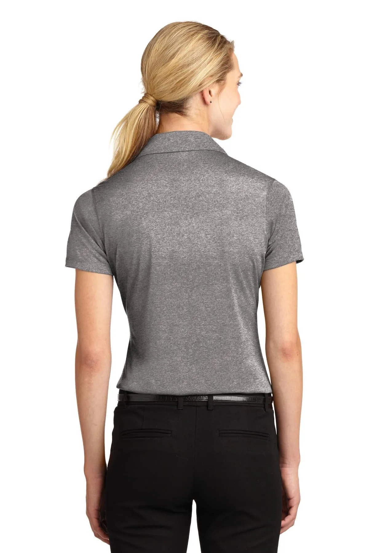 Sport-Tek Women's Heather Contender Polo. LST660 Vintage Heather