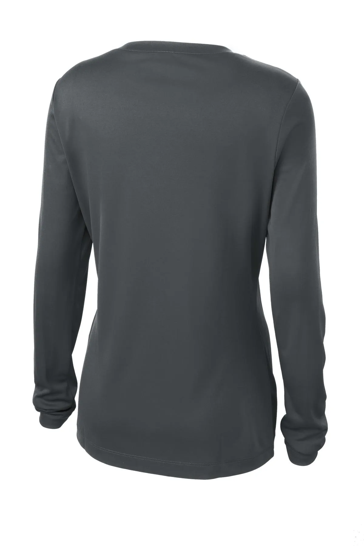 Sport-Tek Women's Long Sleeve PosiCharge Competitor V-Neck Tee. LST353LS Iron Grey