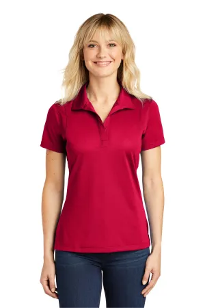 Sport-Tek Women's Micropique Sport-Wick Polo. LST650 Deep Red