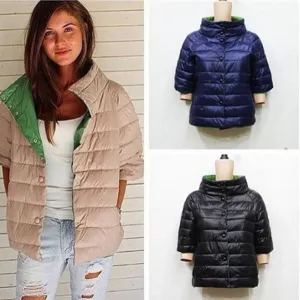 Spring Autumn Cotton Coat Women Winter Jacket Women Half Sleeve