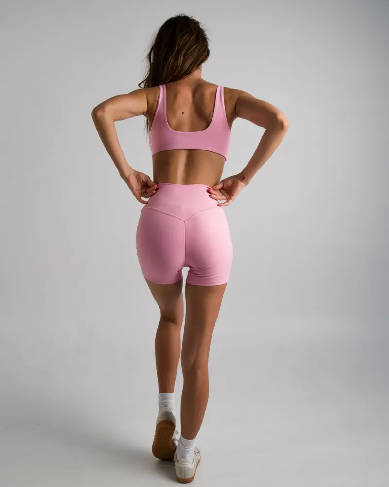 Square Neck Crop - Pink