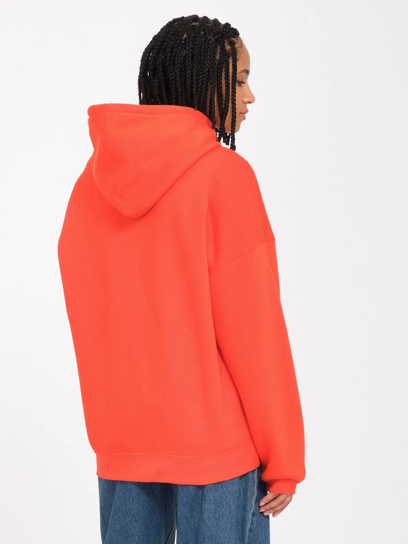 Stone Heart Up Hoodie - Bright Red