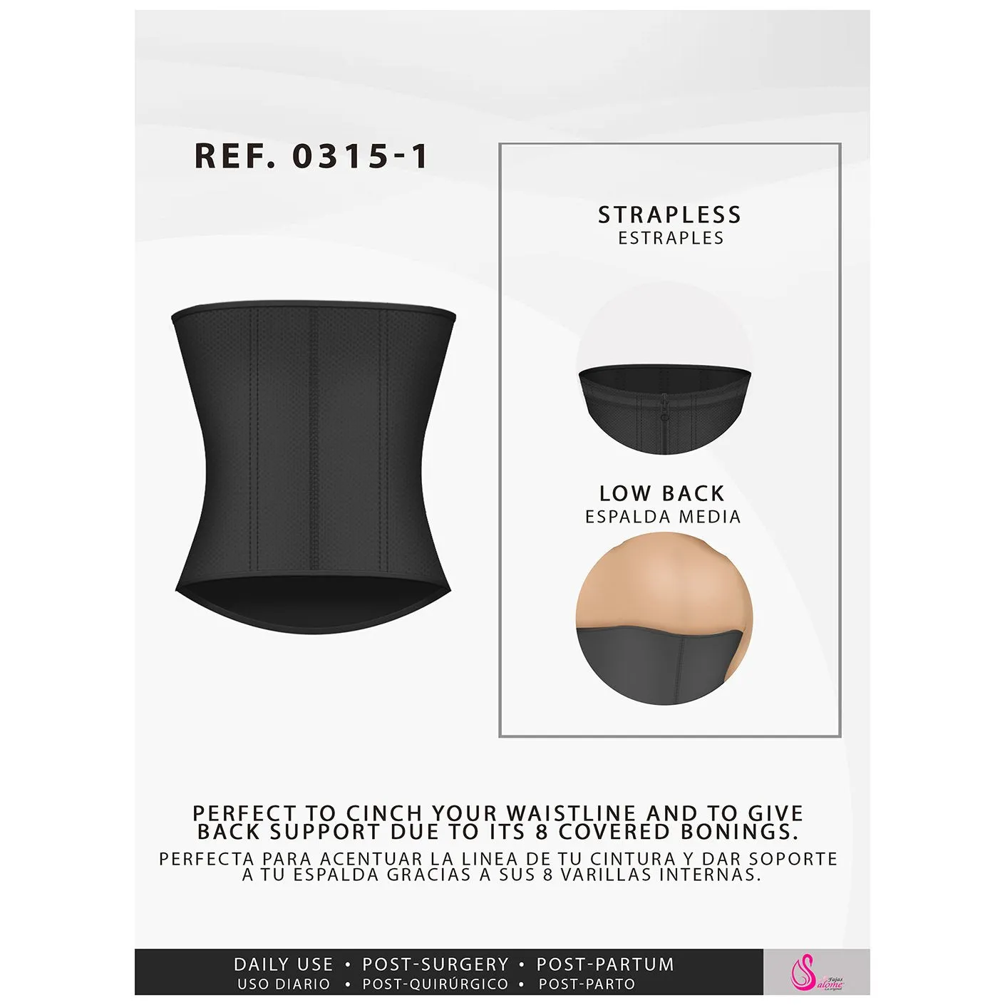Strapless High Compression Low Back Waist Cincher
